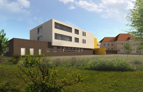 Studie - pohled ze školní zahrady