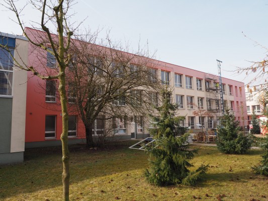 ZŠ Montessori Pardubice ve výstavbě, pohled na pavilon D