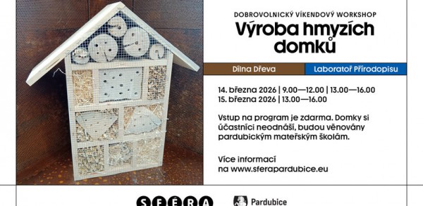 Dobrovolníci vyrobí 40 hmyzích domků pro pardubické mateřské školy